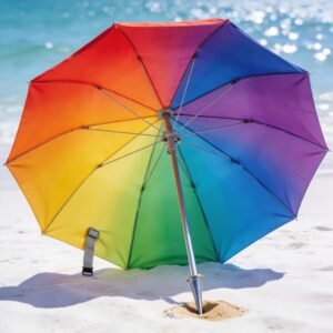 Rainbow Gradient Beach Umbrella