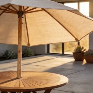 Wooden Pole Patio Umbrella