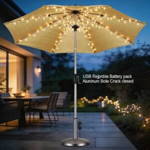 LED Night Patio Umbrella