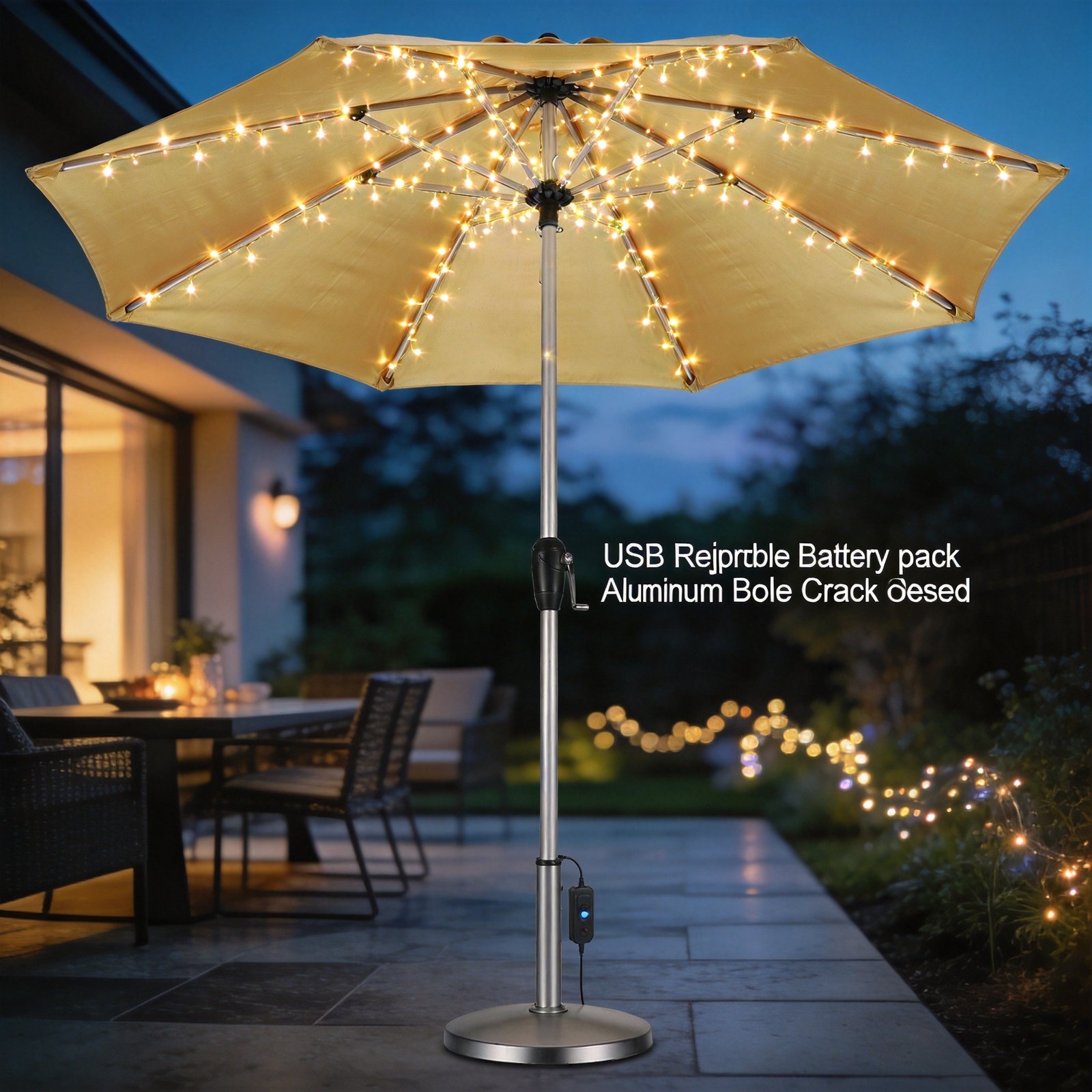 LED Night Patio Umbrella